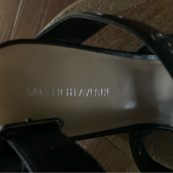 Saks Fifth Avenue Black Gladiator Heels - Size 11M - Picture 3 of 9